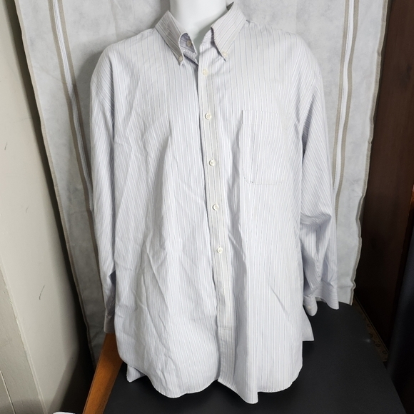 Kirkland Signature Men's Striped Shirt Size 18 34-35 - Picture 7 of 11